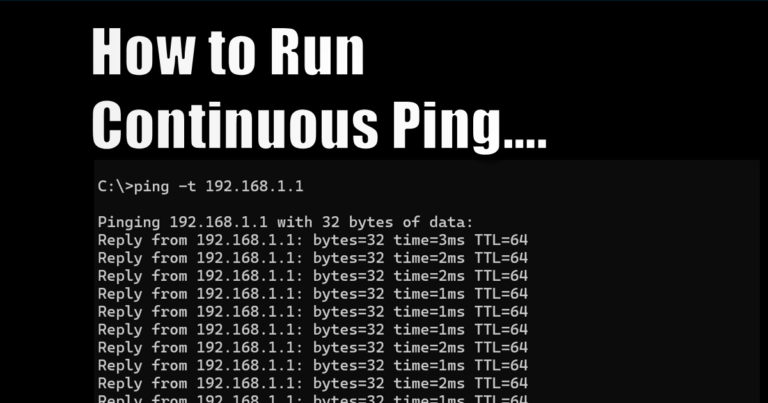 Continuous Ping Command
