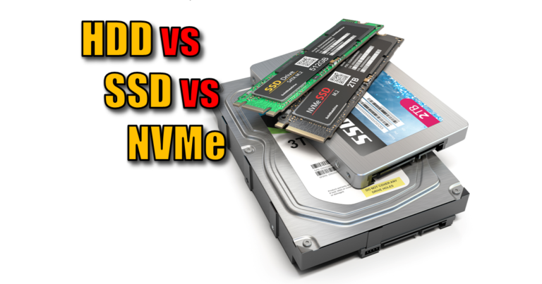 HDD vs. SSD vs. NVMe