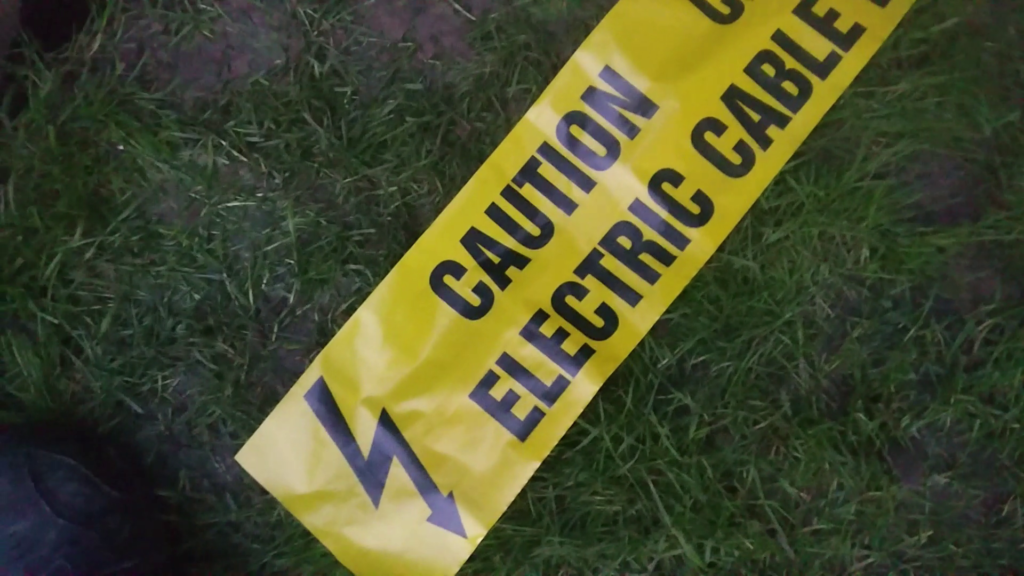 Concrete Foundation Electric Caution Tape