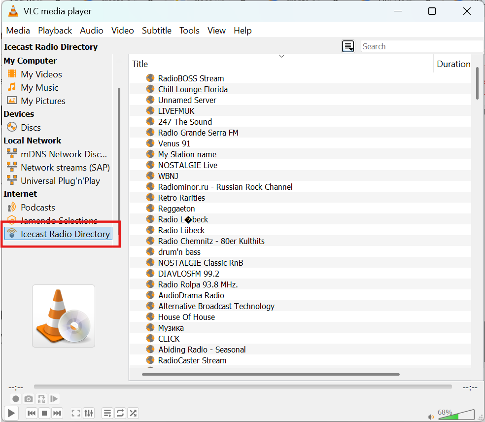 Stream Radio on VLC