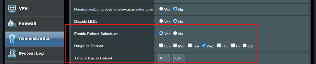 Schedule Router Reboot