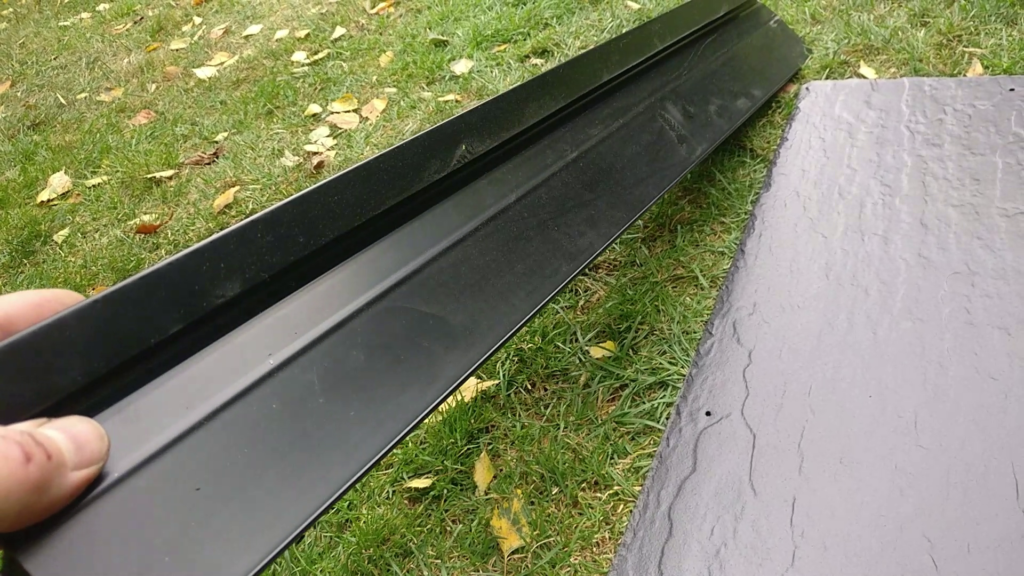 Roof slate and dry verge